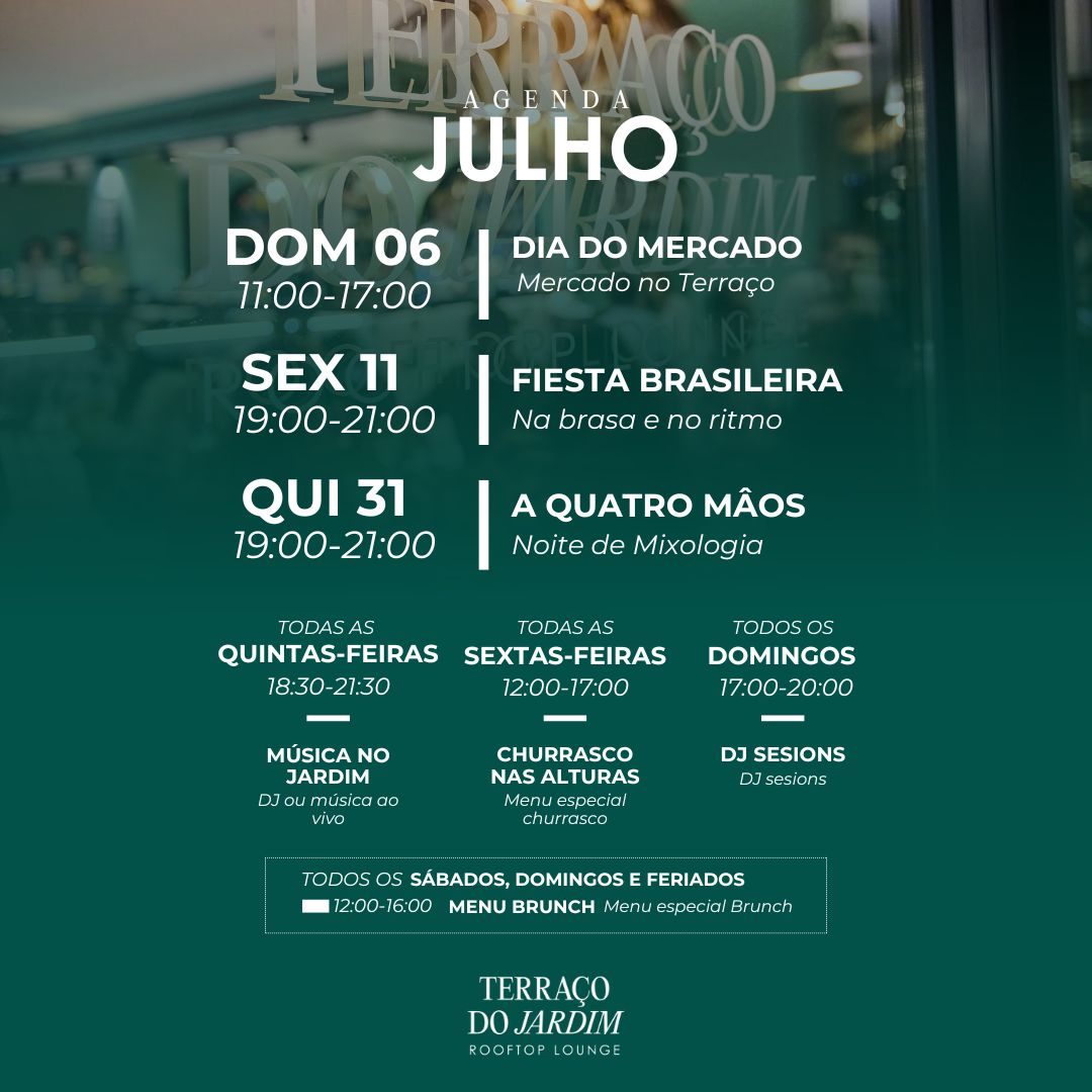 Agenda Julho Terraço Do Jardim