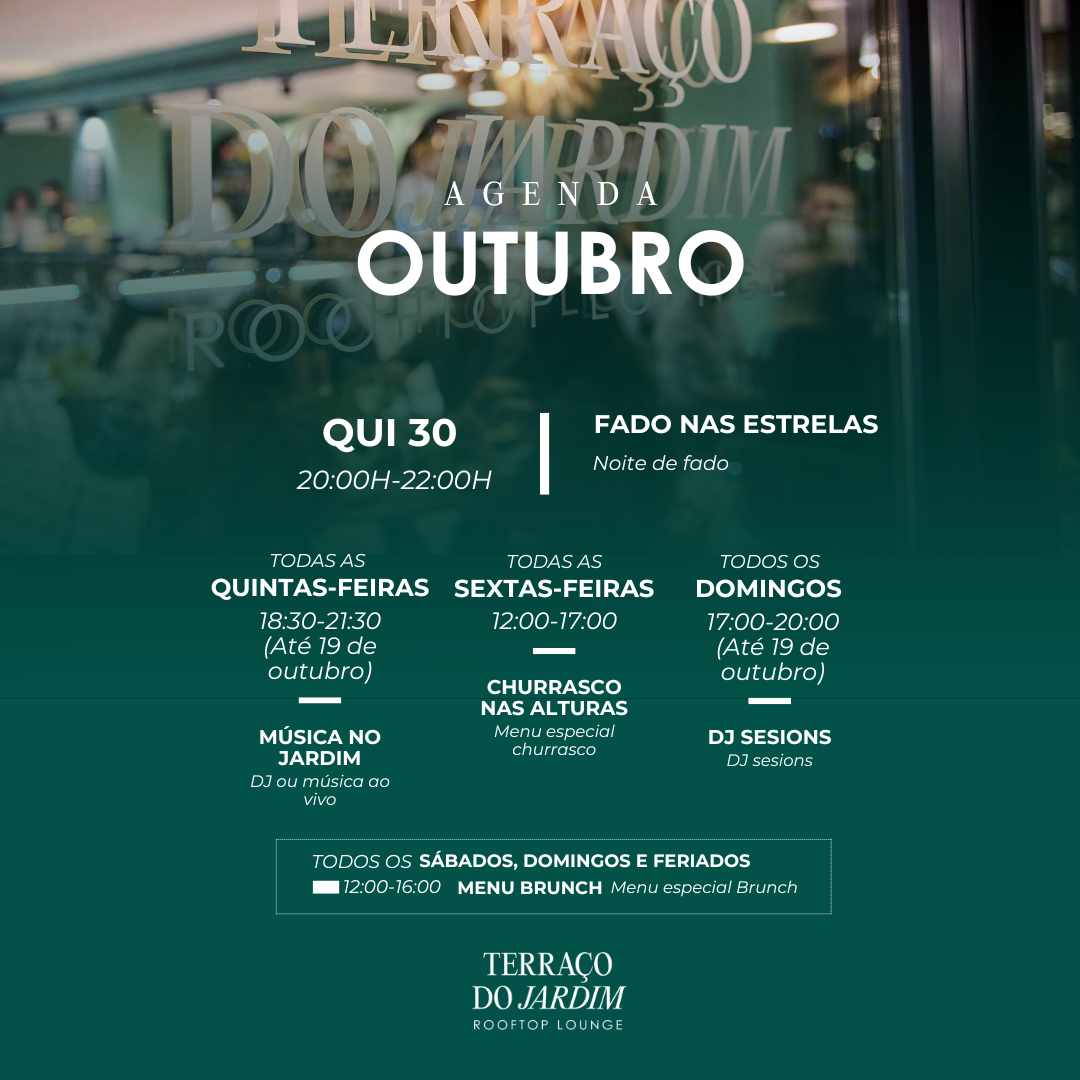 Agenda Octubre Terraço Do Jardim